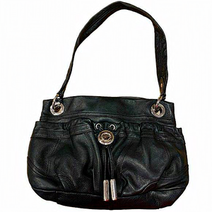 J. Makowsky‎ Black Pebbled Leather Shoulder Bag